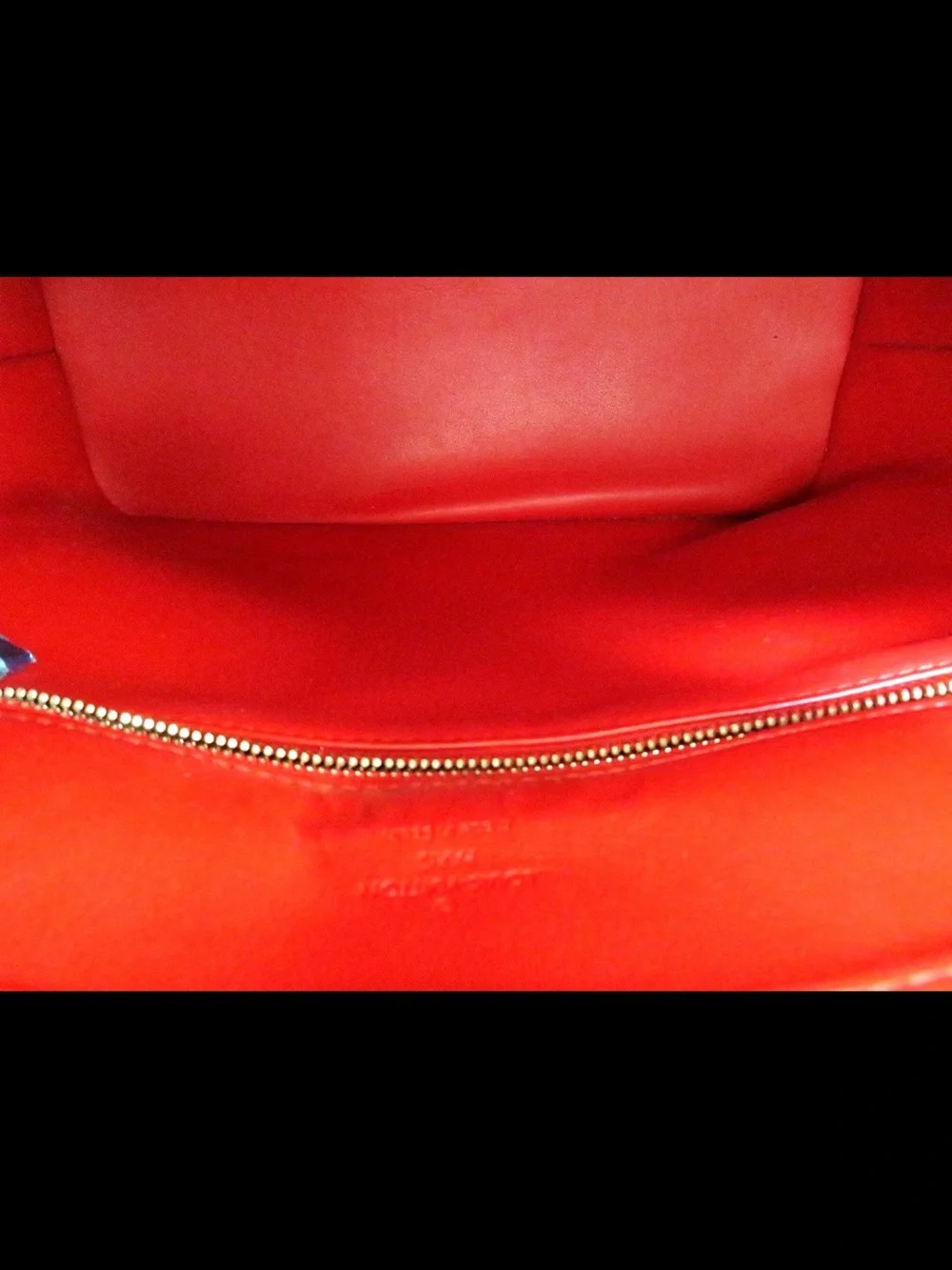 Louis Vuitton Red Patent Tote with Tan Handles